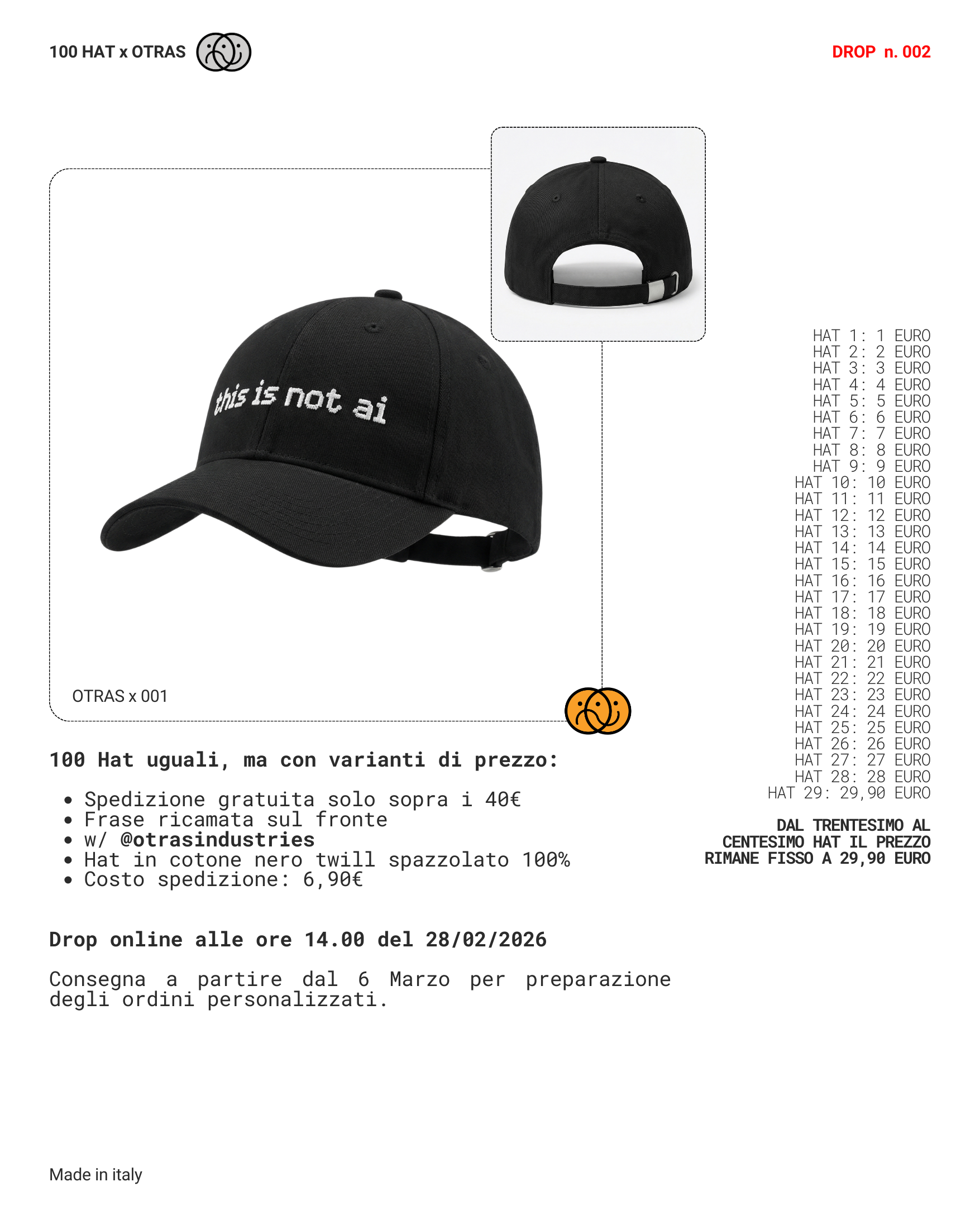 "THIS IS NOT AI" HAT x OTRAS