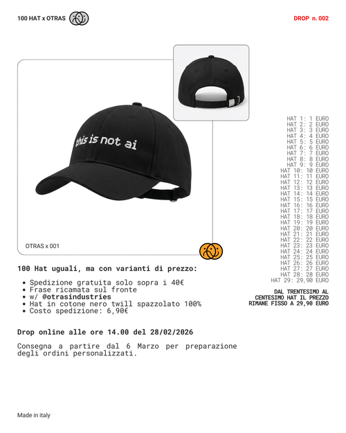 "THIS IS NOT AI" HAT x OTRAS